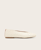 GENTLE SOULS - Willow Woven Leather Flat Stone Leather
