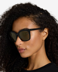 Square Injected Sunglasses Black