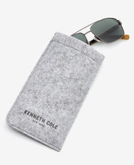 Square Metal Navigator Sunglasses Gunmetal