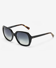 Round Acetate Sunglasses Black