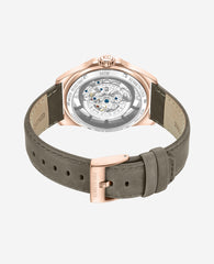 Skeleton Automatic Strap Watch Khaki