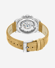 Skeleton Automatic Strap Watch Tan