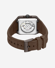 Skeleton Automatic Silicone Watch Brown