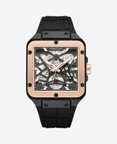 Skeleton Automatic Silicone Watch Black