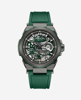 Skeleton Automatic Silicone Watch Green