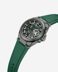 Skeleton Automatic Silicone Watch Green