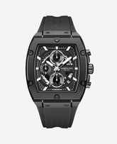 Chronograph Sport Silicone Watch Black