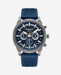 Chronograph Sport Silicone Watch Blue