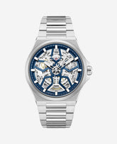 Skeleton Automatic Bracelet Watch Silver