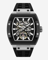 Skeleton Automatic Silicone Watch Black
