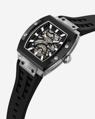 Skeleton Automatic Silicone Watch Black