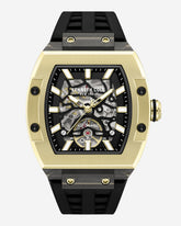 Skeleton Automatic Silicone Watch Black