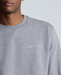 Site Exclusive! Kenneth Cole Embroidered Logo Sweatshirt Char-Cole Heather