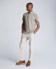 Linen Blend Slim Fit Flat Front Chino Pant String