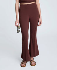 Pull-On Hollywood Waist Flared Leg Pants Burgundy Spice