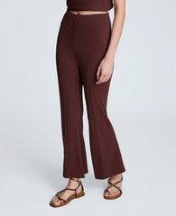Pull-On Hollywood Waist Flared Leg Pants Burgundy Spice