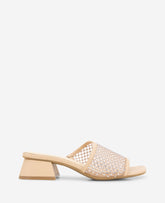 REACTION - Buenita Crystal Mesh Sandal Almond Crystal Mesh