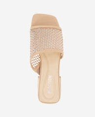 REACTION - Buenita Crystal Mesh Sandal Almond Crystal Mesh