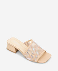 REACTION - Buenita Crystal Mesh Sandal Almond Crystal Mesh