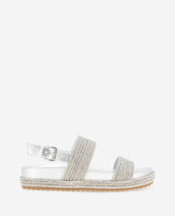 REACTION - Debra Two Band Crystal Sandal Silver/Crystal