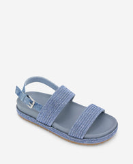 REACTION - Debra Two Band Crystal Sandal Denim Crystal