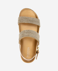 REACTION - Debra Two Band Crystal Sandal Bronze Crystal