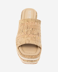 REACTION - Elissa Platform Cork Raffia Sandal Natural Cork
