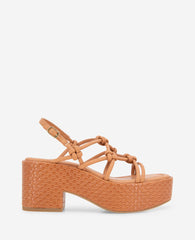 REACTION - Essa Woven Platform Sandal Rust