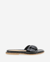 REACTION - Syrena Buckle Slide Sandal Black