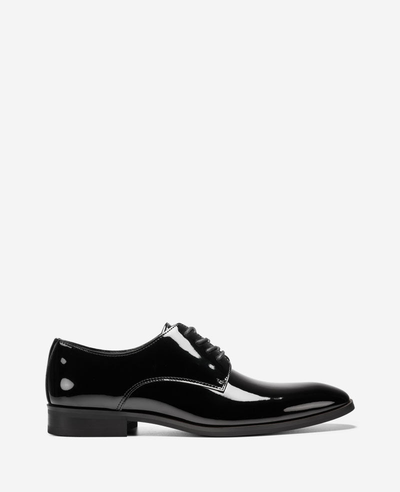REACTION - Hogart Plain Toe Derby Black Patent