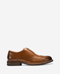 REACTION - Lance Wingtip Brogue Oxford Cognac