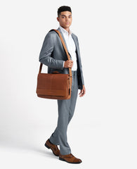Columbian Leather Crossbody 15.6-Inch Laptop & Tablet Messenger Bag