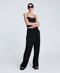 Luxe Twill Wide Leg Pant Black