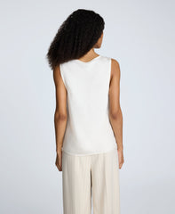 Satin Scoop Neck Tank Oyster