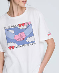 Site Exclusive! Women's Rosie Pink LOVE Tee White
