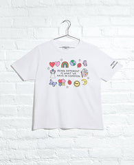 Site Exclusive! Women's Rosie Pink DIFFERENT Tee White