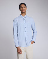 Stretch Fit Button Down Shirt Light Blue