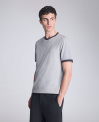 Ribbed Crewneck Tee Grey