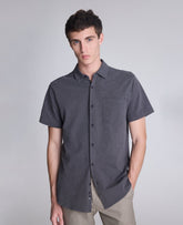 Short Sleeve Sportshirt with Chest Pocket Charcole Heather