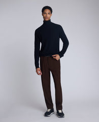 Foldover Turtleneck Sweater Black
