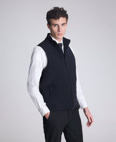 Mixed Media Vest Black