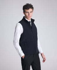 Mixed Media Vest Black