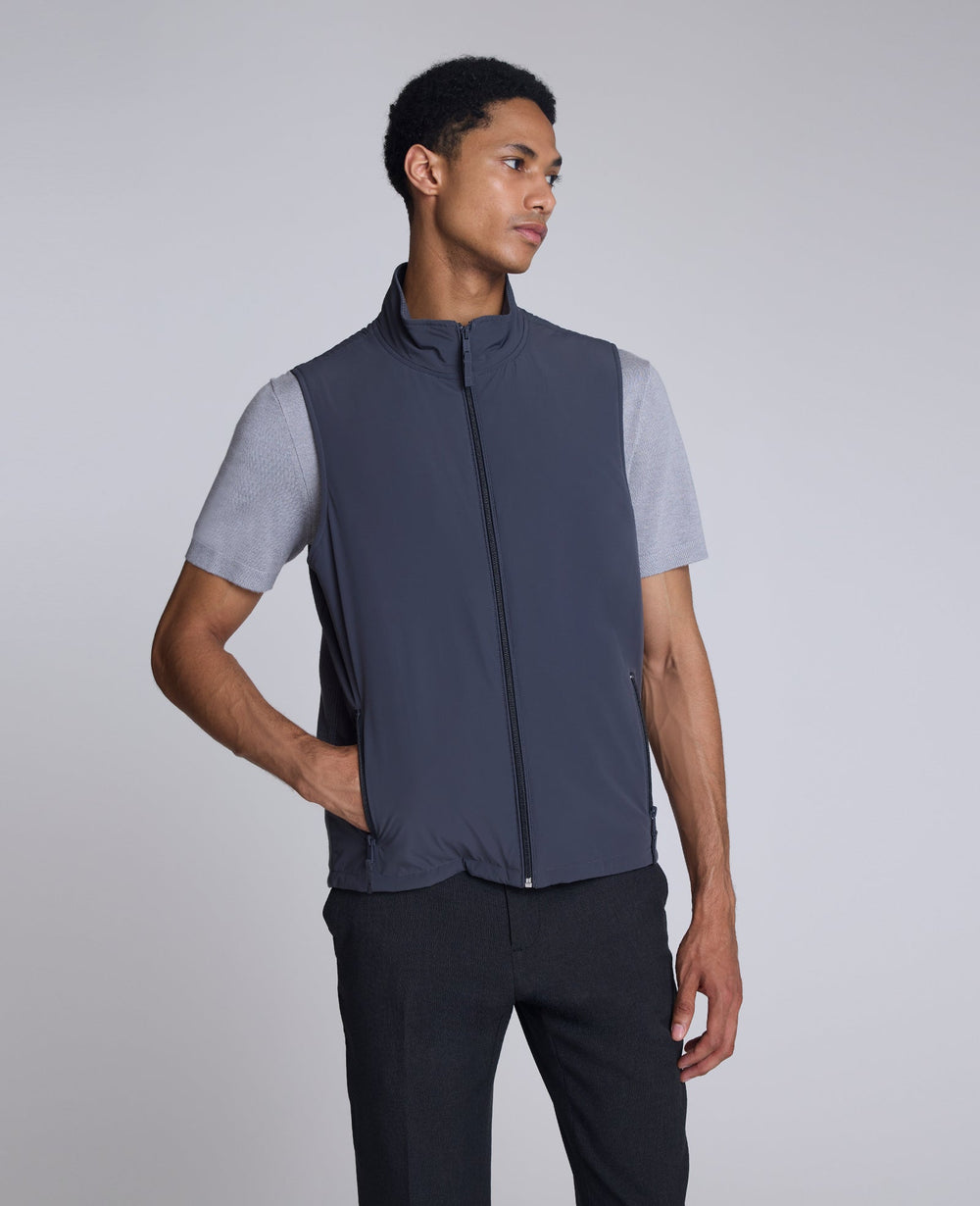 Mixed Media Vest Charcole
