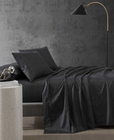 Chill Flowers Sheet Set Charcoal