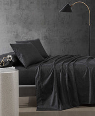 Chill Flowers Sheet Set Charcoal