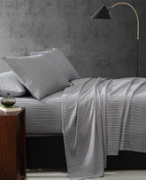 Twill Stripe Texture Sheet Set Black/White