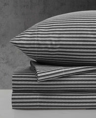 Twill Stripe Texture Sheet Set Black/White