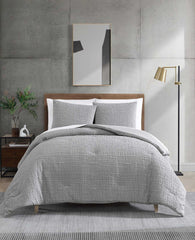 Serenity Wavy Lines Comforter Set Grey