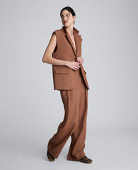 Melange Oversized Vest Russet Melange