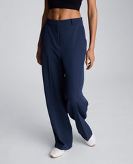 Luxe Twill Wide Leg Pant Blue Rain